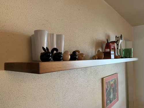 Customer photo review of Walnut Floating Shelf