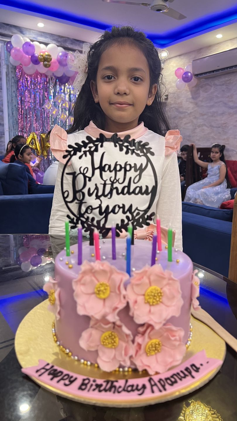 Customer photo review of Floral Purple Cake