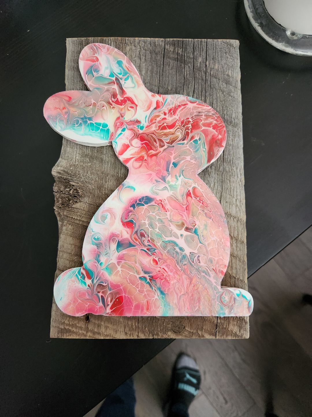 Customer photo review of Unfinished Wood Easter Bunny Shape - Craft - up to 36" DIY