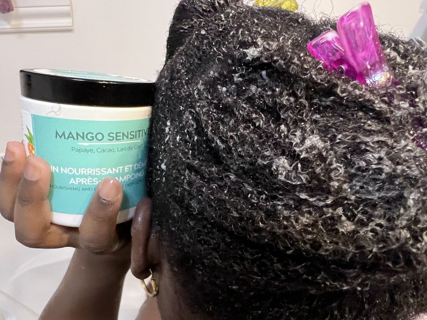 Customer photo review of Soin nourrissant et démêlant après-shampoing