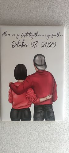 Customer photo review of Couple (homme et femme) - Toile personnalisé