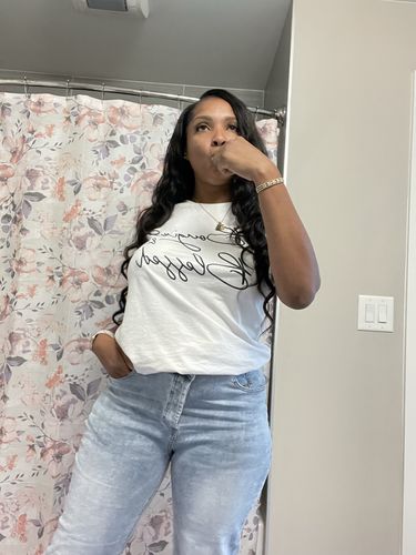 Customer photo review of Blessed & Bougie Tee
