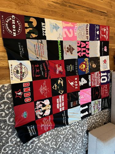 T-shirt quilt from high school by Alexa from NJ