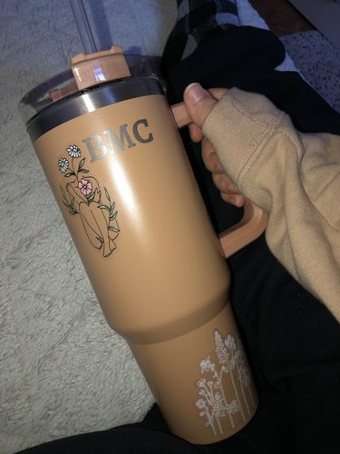 Customer photo review of Light Pink BMC 40oz Tumbler
