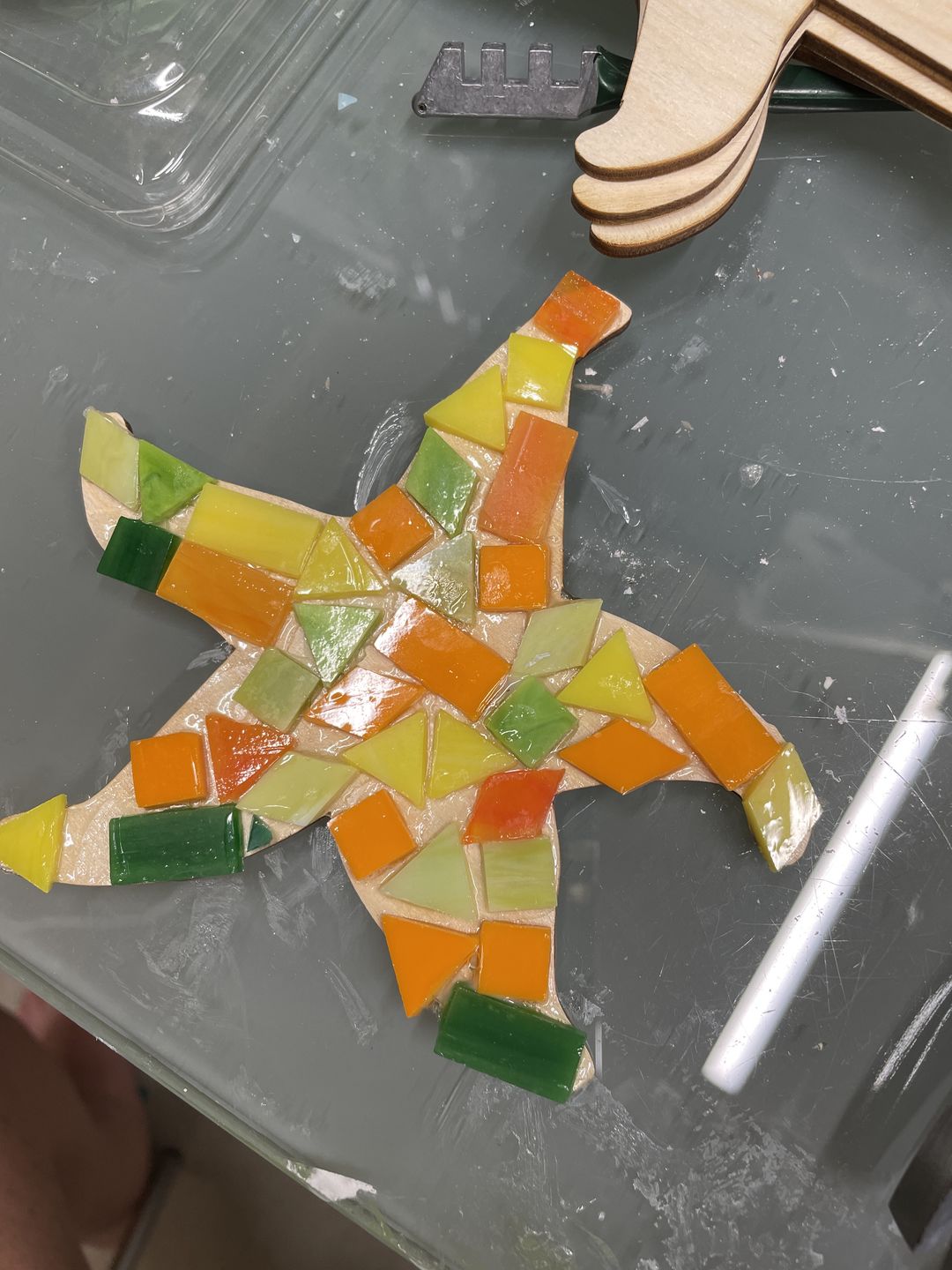 Customer photo review of Unfinished Wood Starfish Sea Star Shape - Craft - up to 36" DIY