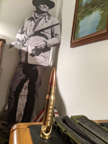 Customer photo review of Personalized 50 Caliber BMG Bullet Bottle Opener