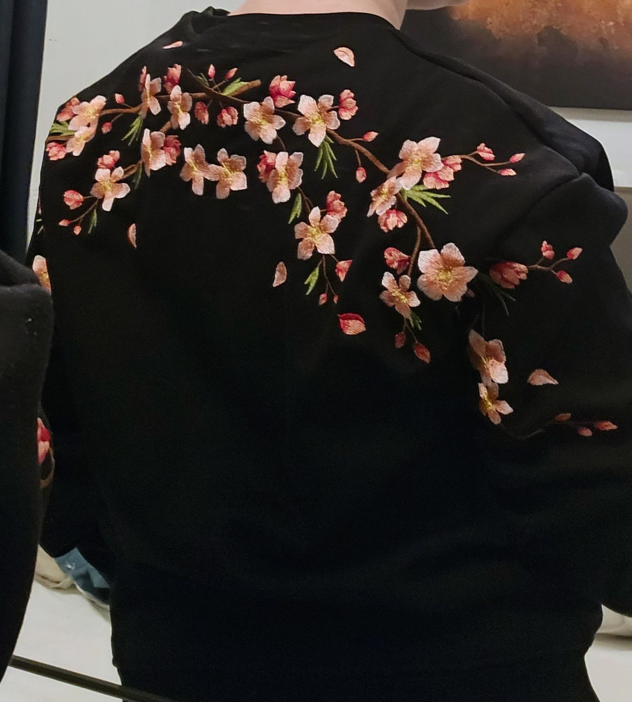 Customer photo review of Sakura Embroidered Sweatshirt