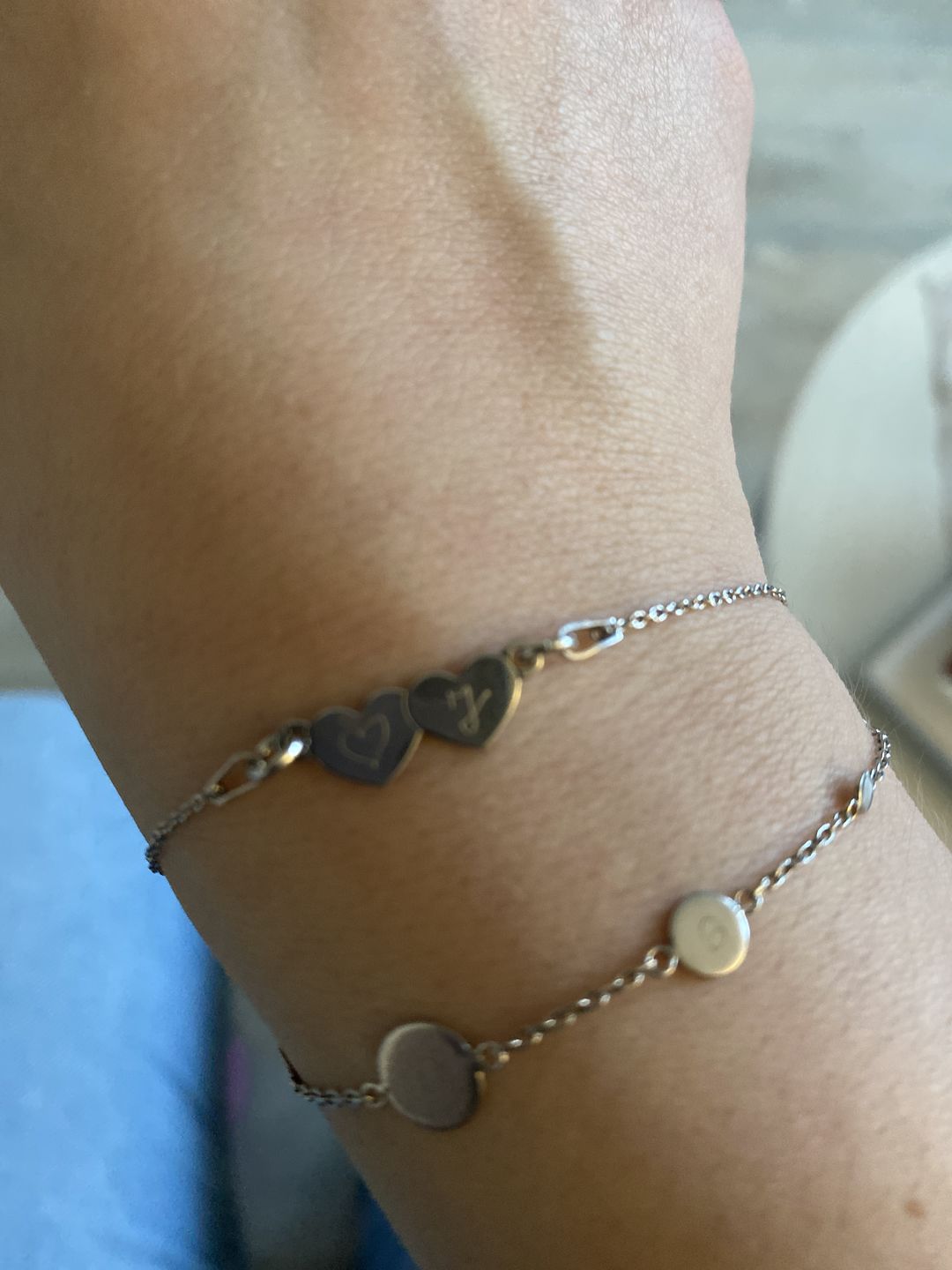 Customer photo review of Armband d’amour mit Gravur 2 Herzen