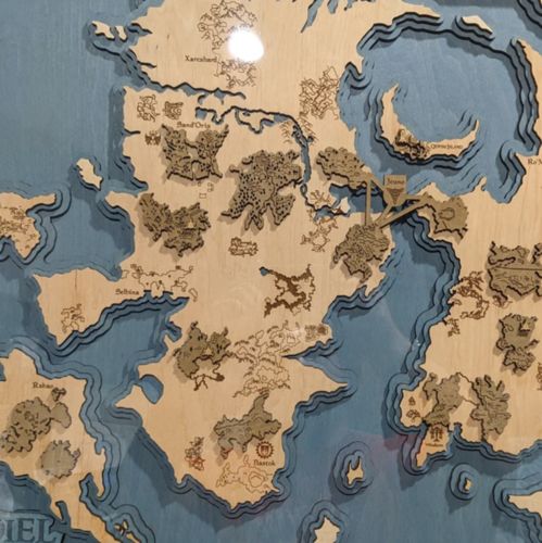 Customer photo review of CUSTOM FANTASY 3D WORLD MAP