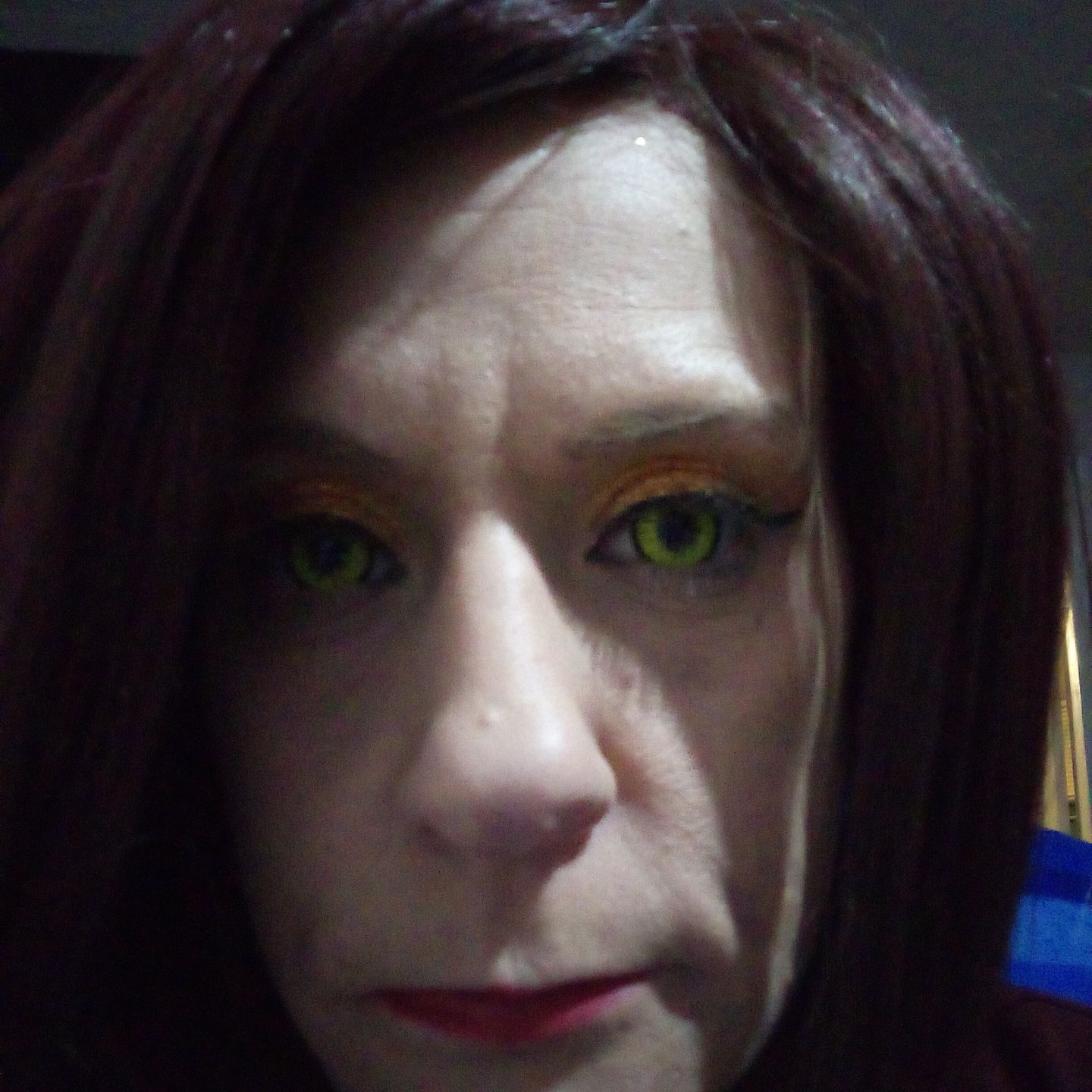 Customer photo review of Cosplay ICE Yellow Prescription Colored Contact Lenses