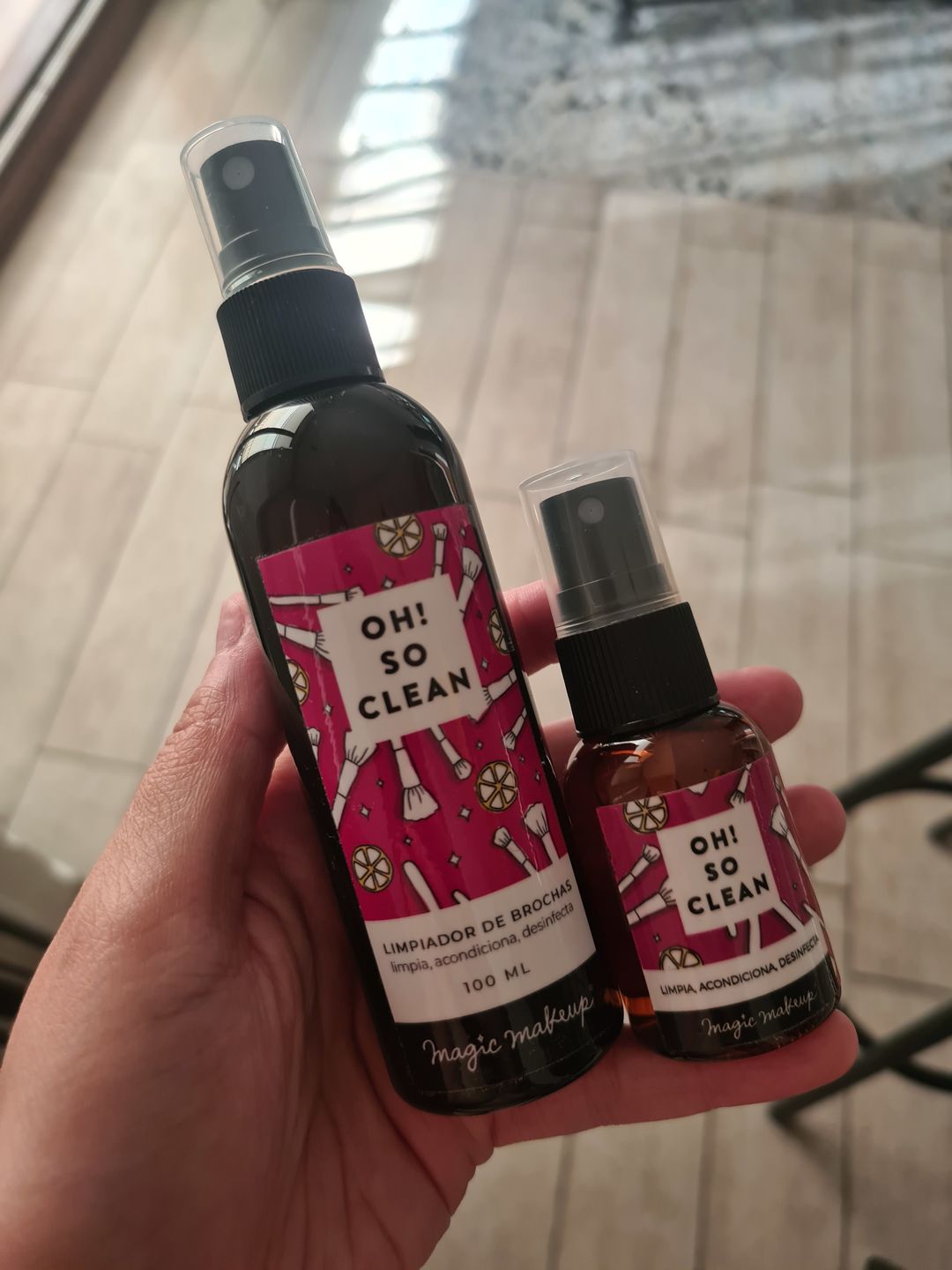 Customer photo review of Pack Pyme Lover  (2 limpiadores 100ml + travel size REGALO)