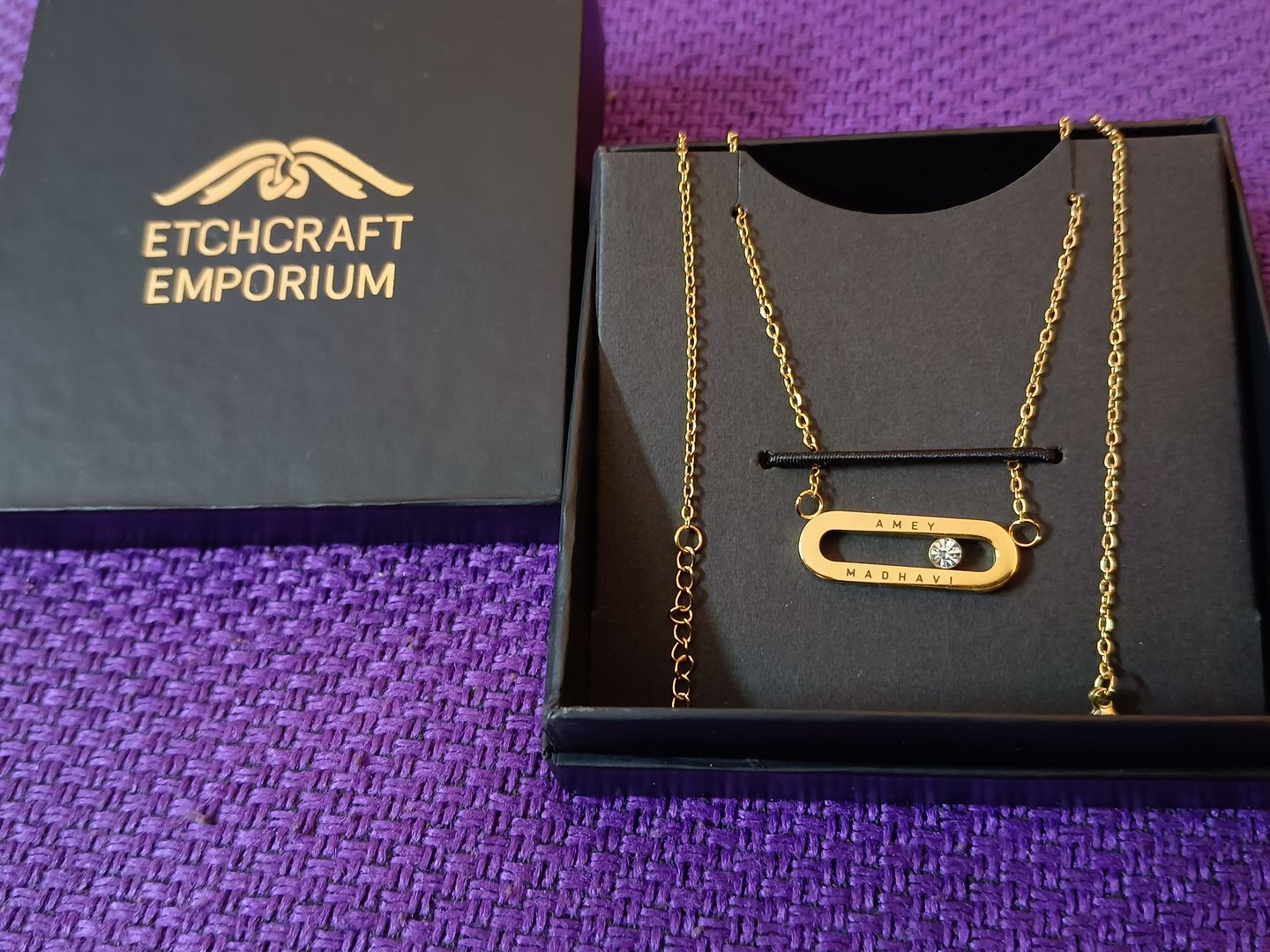 Customer photo review of Personalised Eternal Pendant