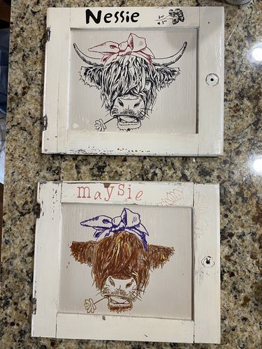 Customer photo review of Country Girl - Mesh Stencil 8.5x11