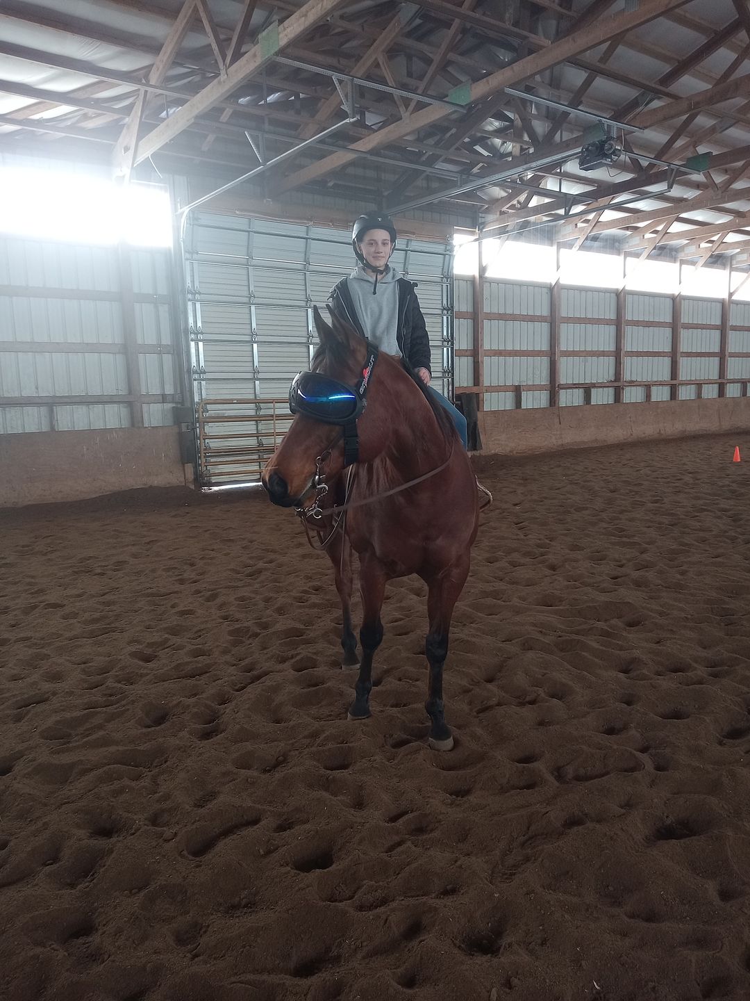 Customer photo review of eVysor - UV Horse Riding Goggles!