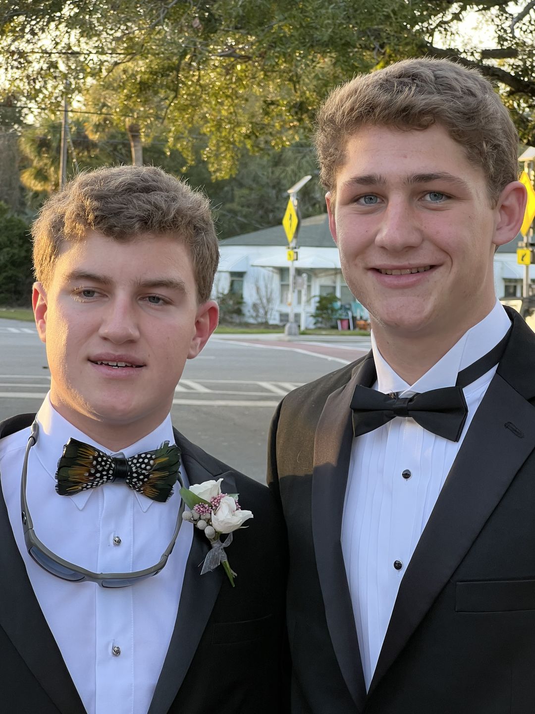 Customer photo review of The Dawson- Feather Bow Tie