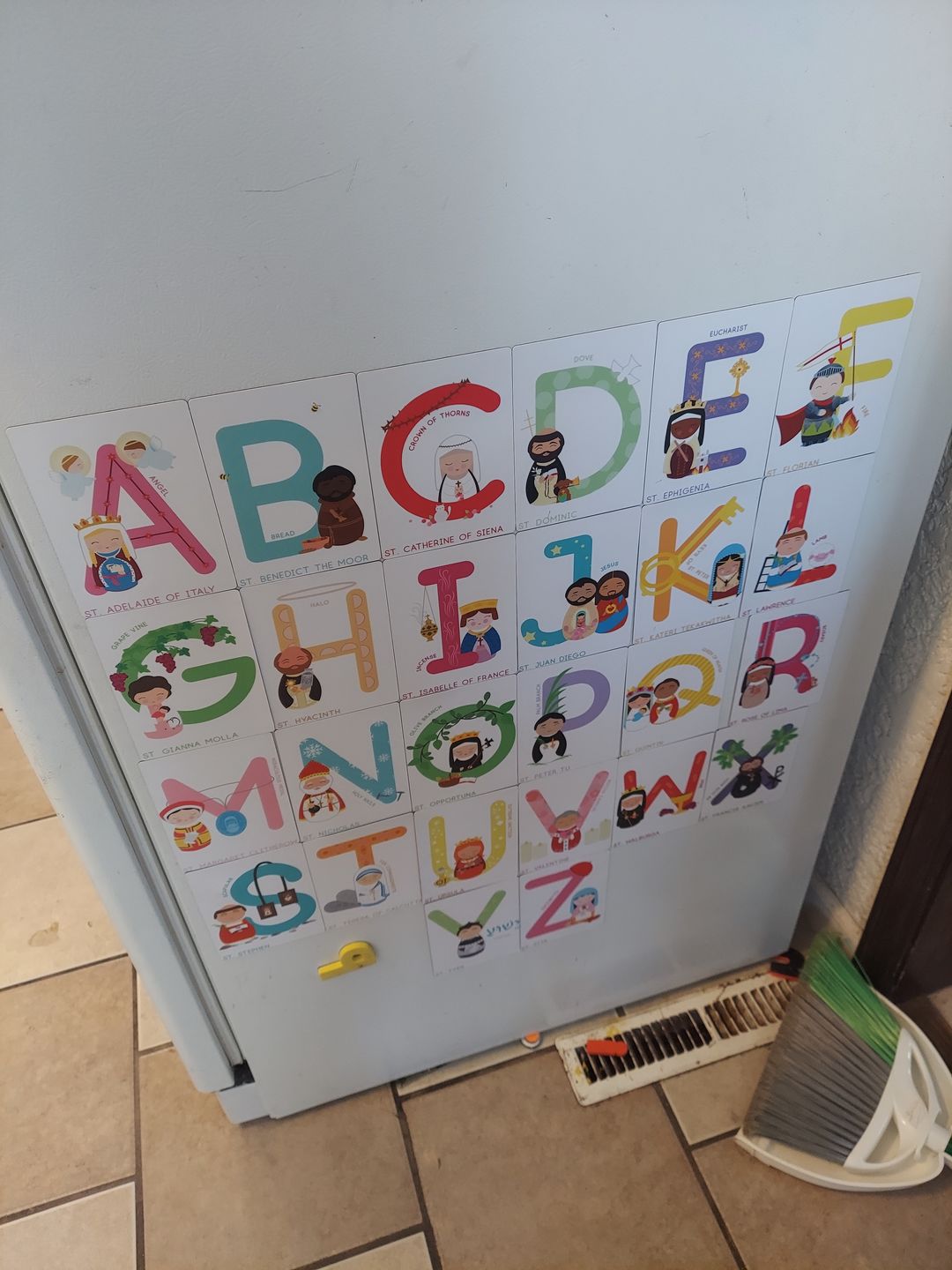 Customer photo review of Saints and Symbols Alphabet Cards - Digital Download