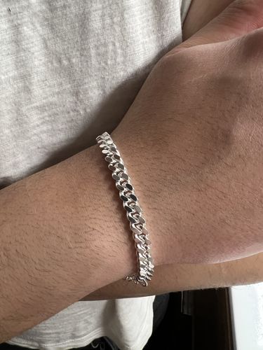 Customer photo review of Cuban Link Bracelet - Silver