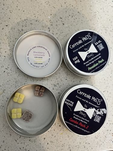 Customer photo review of Strawberry Lime Peach Caffeine Melt® Max Pack (8/15/30ct)