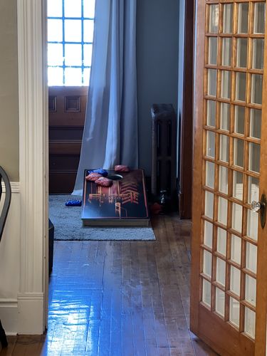 Customer photo review of Fire Cornhole Board Series VI