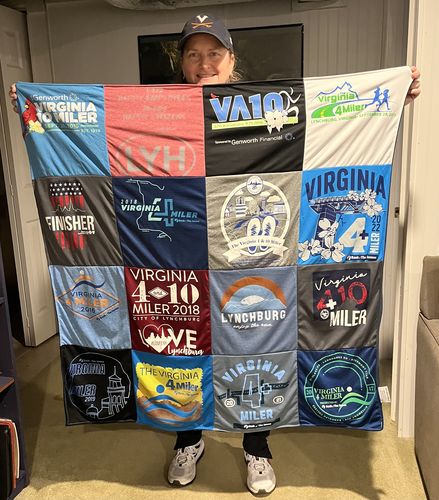 T-shirt quilt from university of virginia by Maggie from VA