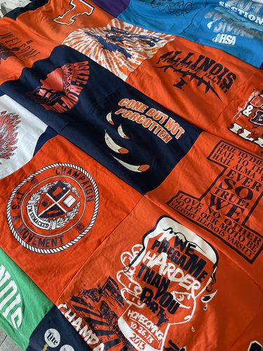 T-shirt quilt featuring university of illinois fighting illini by Jessica from TX
