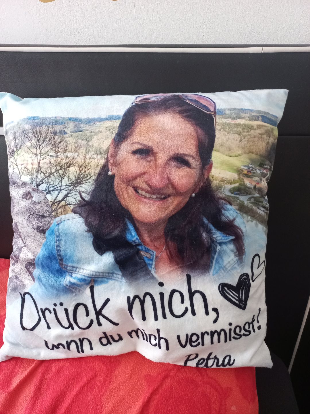 Customer photo review of Wenn du mich vermisst - Paar-Kissen
