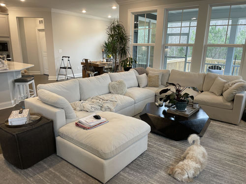 Customer photo review of SKY VELVET PLUSH MODULAR 7 PIECE SECTIONAL