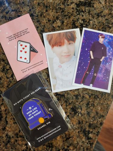 Customer photo review of MOTS Tour Tombstone Pin