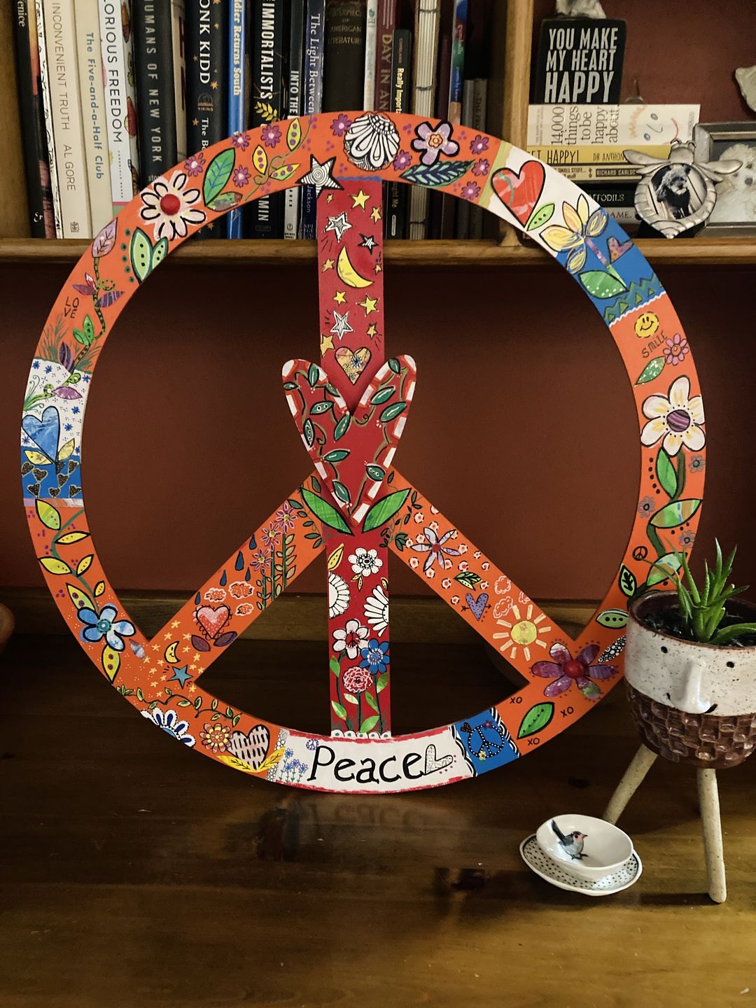 Customer photo review of Unfinished Wood Peace Symbol Shape - Craft - up to 24" DIY