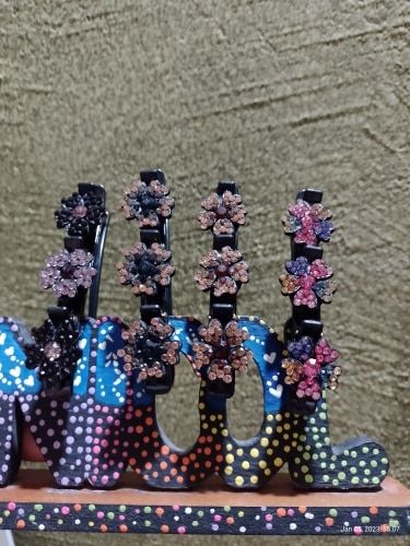 Customer photo review of Rosa®- krystal sten hårspænde