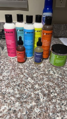 Customer photo review of Growth Enhancing Moisture Therapy