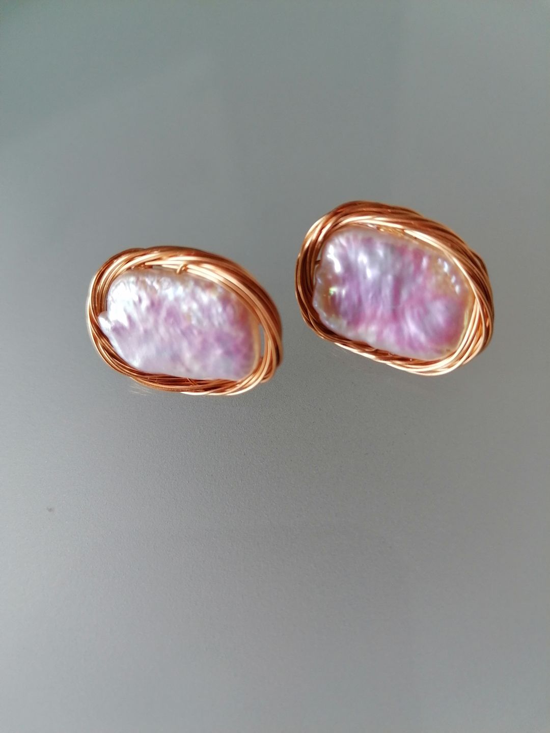 Customer photo review of CARRIE - Baroque Pearl Stud Earrings