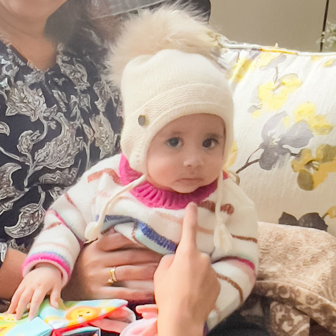 Customer photo review of Cashmere Aviator Hat