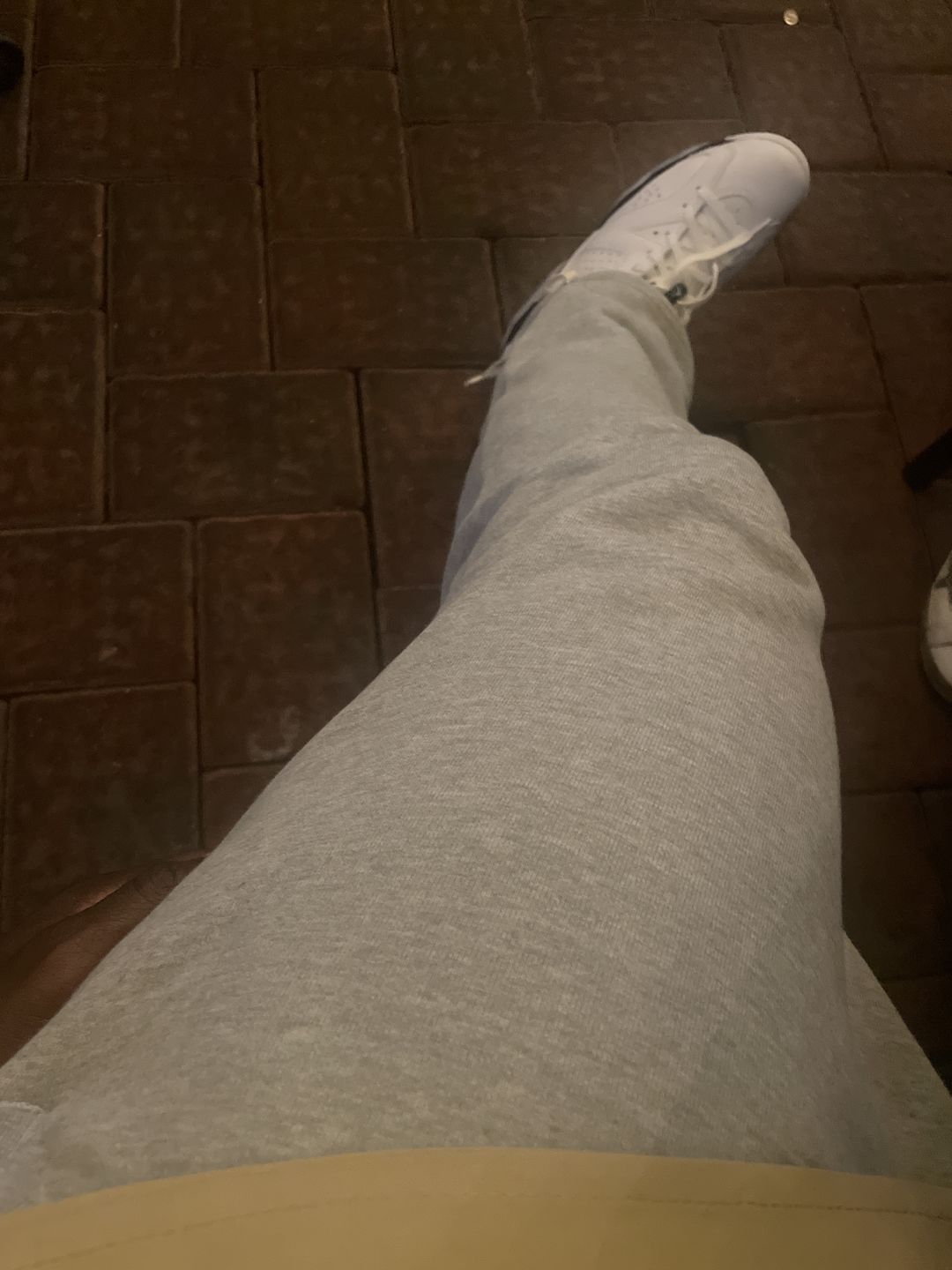 Customer photo review of 17.6 oz Heavyweight Terry Sweatpants - Gray
