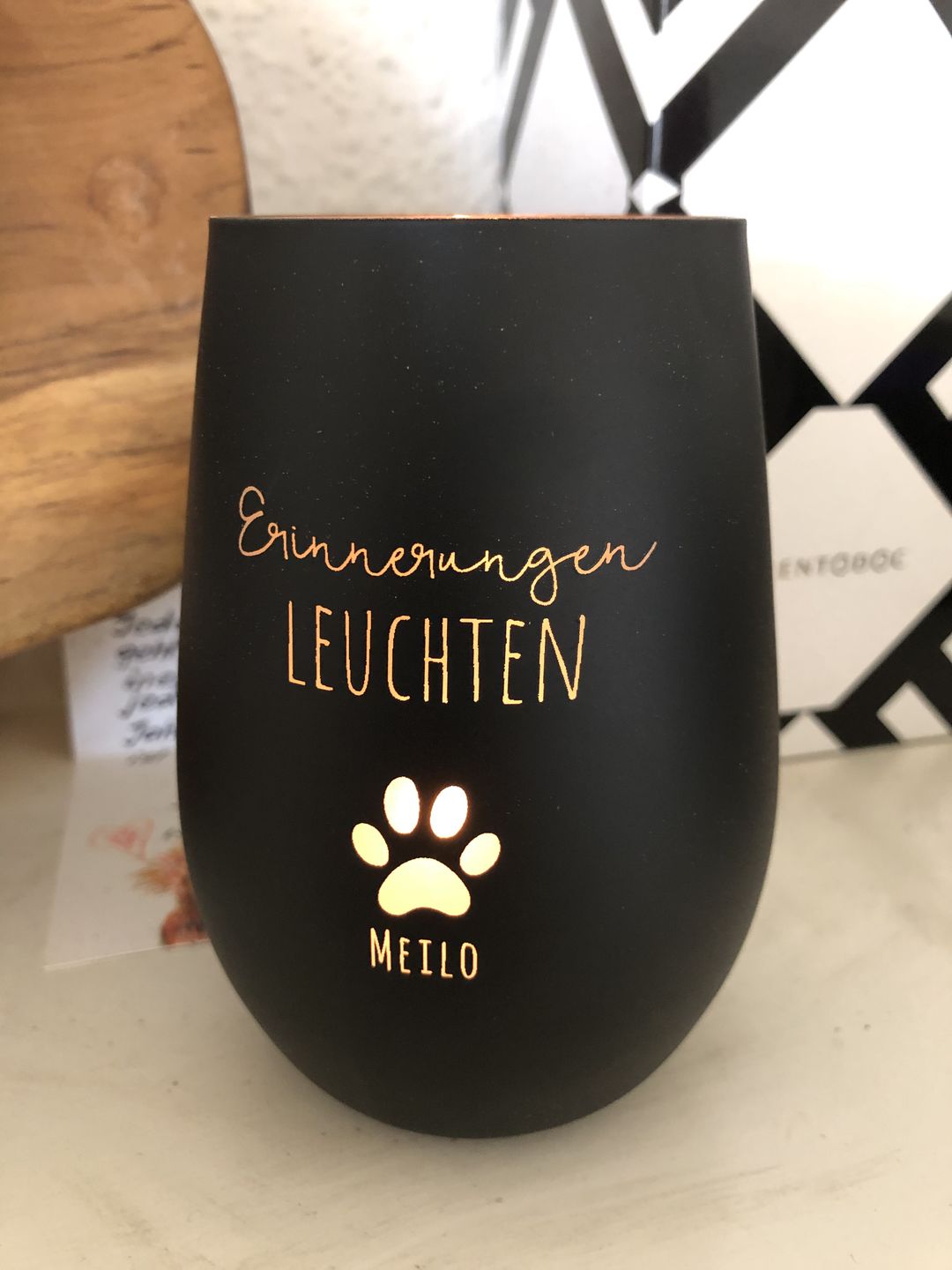 Customer photo review of Erinnerungen leuchten - Individuelles Trauerlicht