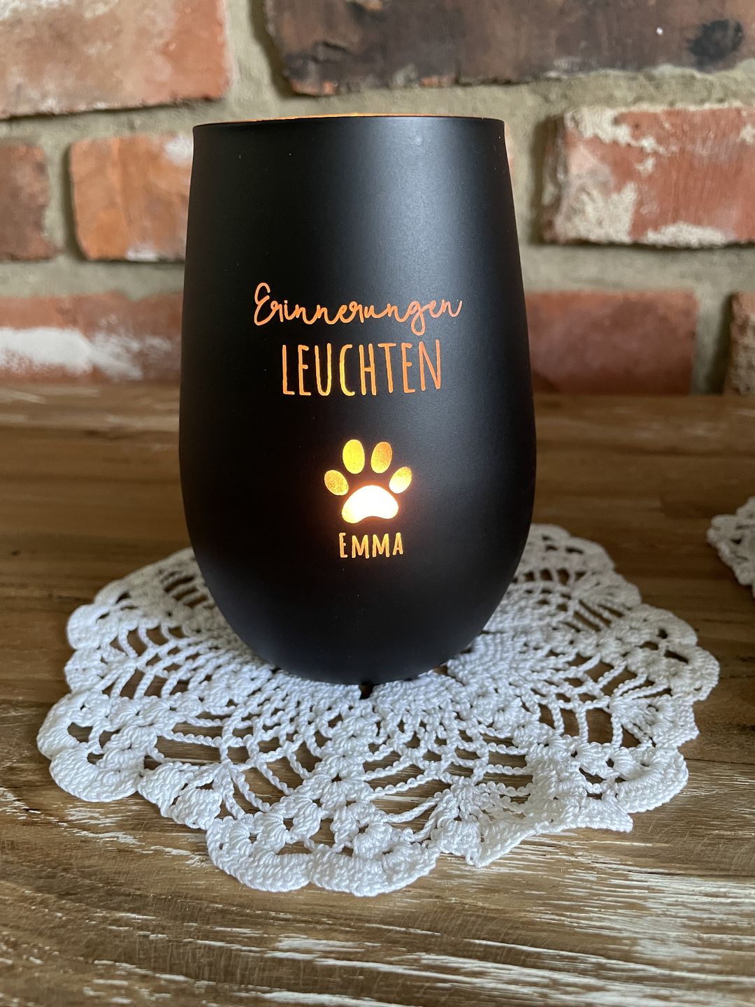 Customer photo review of Erinnerungen leuchten - Individuelles Trauerlicht