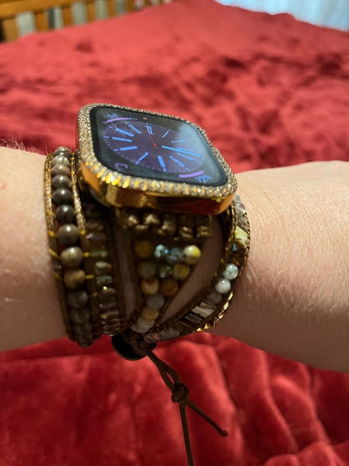 Customer photo review of Moonlight Goddess Apple Watch Strap