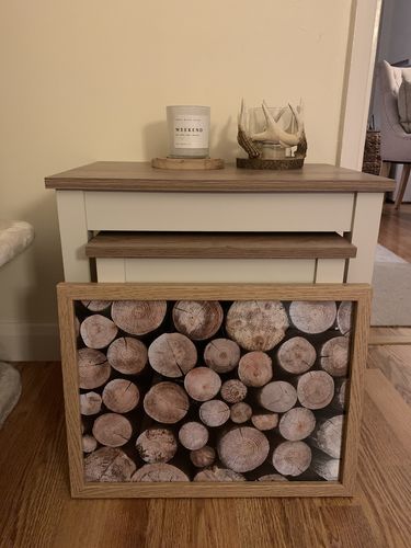 Customer photo review of Wood Logs Wall Art Print