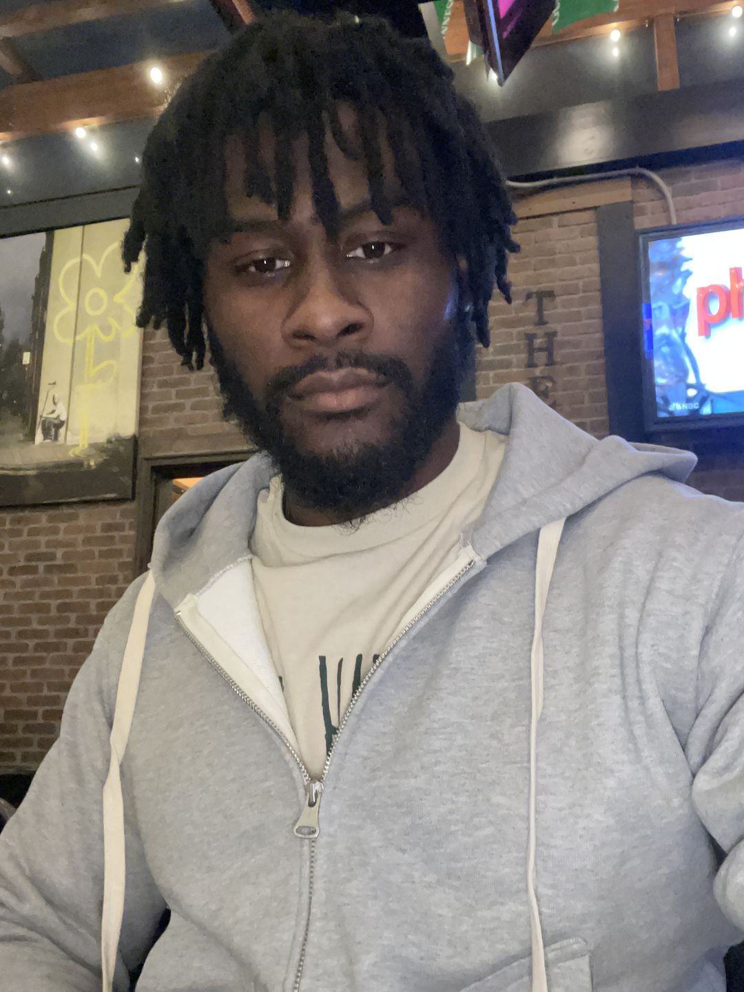 Customer photo review of 17.5 oz Terry Cloth Full-Zip Hoodie - Gray