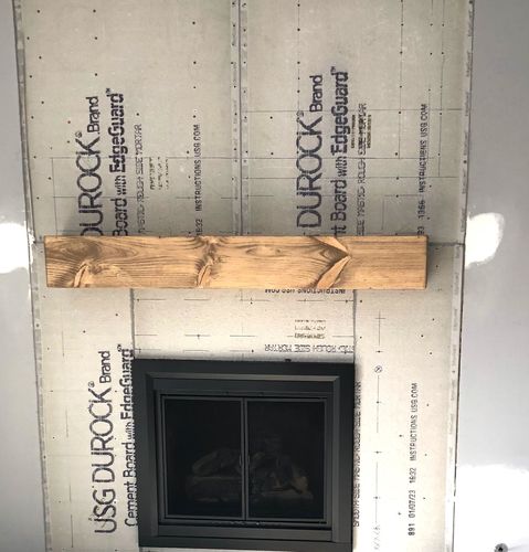 Customer photo review of Rustic Mantels