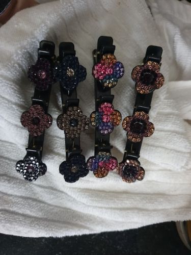 Customer photo review of Rosa®- krystal sten hårspænde
