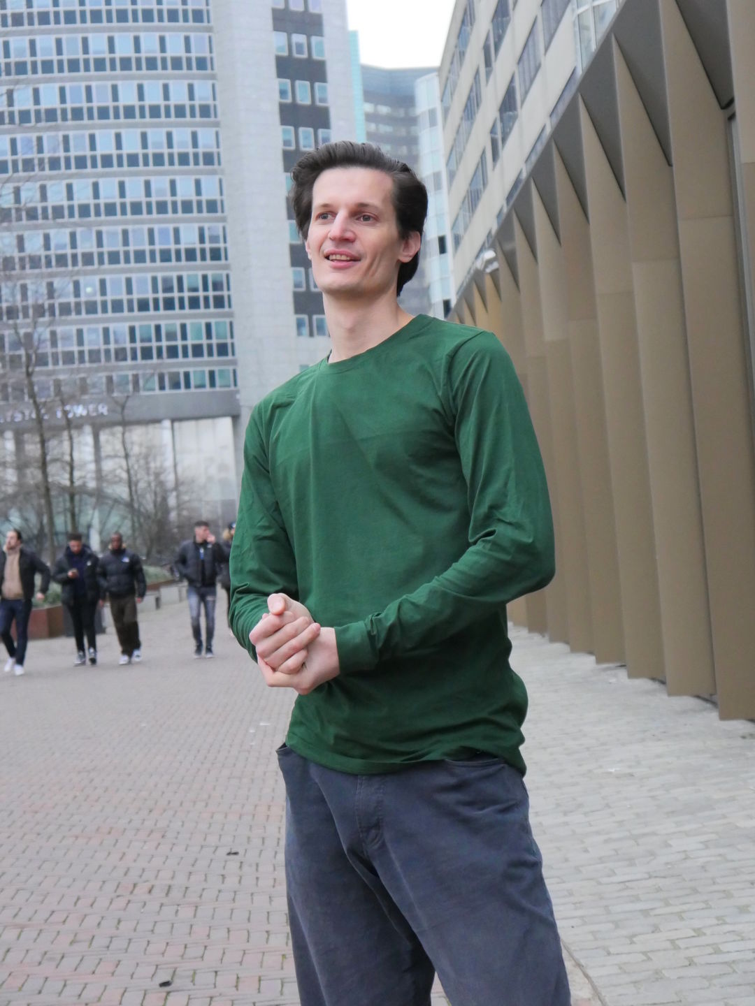 Customer photo review of Organic Tall Long Sleeve T-Shirt (Dark Green)
