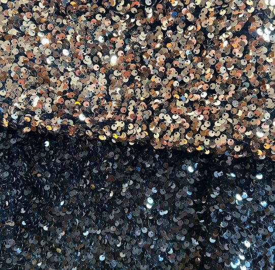 Customer photo review of Black Sequin on Velvet