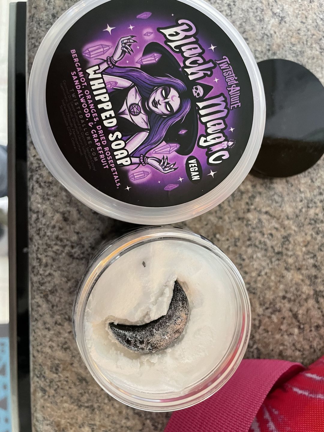 Customer photo review of Black Moon Sugar Scrub (Sandalwood & Dark Stary nights)