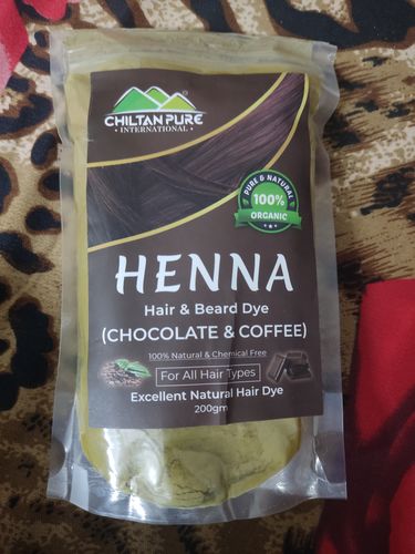 Customer photo review of Henna Hair and Beard Dye (Chocolate & Coffee) – Prevents Premature Hair Greying, Improves Scalp Health, Balances pH & Oil Production