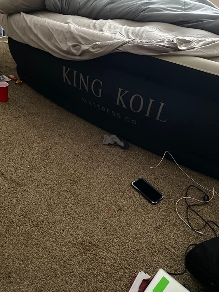 Customer photo review of King Koil Luxury Air Mattress with High Speed Built-in Pump