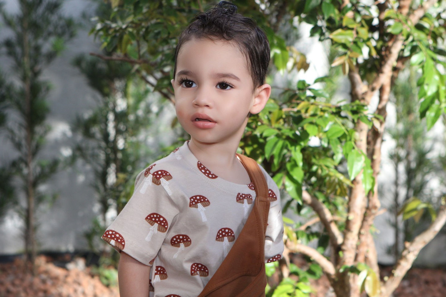 Customer photo review of Camiseta Infantil Manga Curta Unissex Mushi