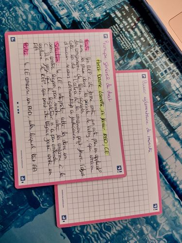 Avis photo d'un client sur Flashcards FLASH 2.0 OXFORD # 80 cartes 10,5 x 14,8 cm - petits carreaux