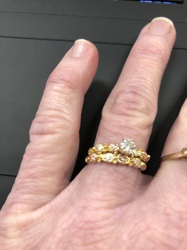 Charles S. review of Black Hills Gold Round Cut 1/12 Carat Diamond Engagement & Wedding Ring Set image 1 out of 1