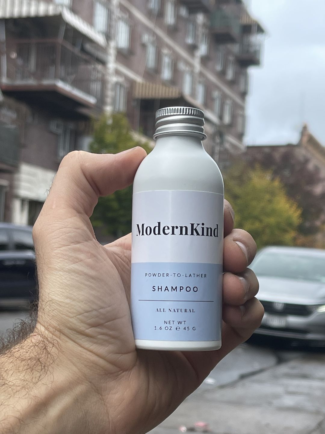 Customer photo review of Refillable Shampoo Powder